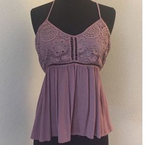 Kendal and Kylie Pacsun flowy purple tank top